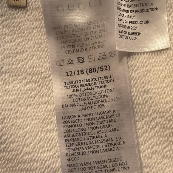 GUCCI ~Baby Felted Sweatshirt - Picture 8 of 15